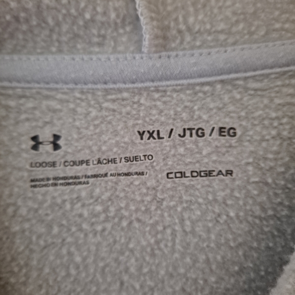 Under Armour Gray Youth Hoodie Sweatshirt Size XL - Picture 4 of 5